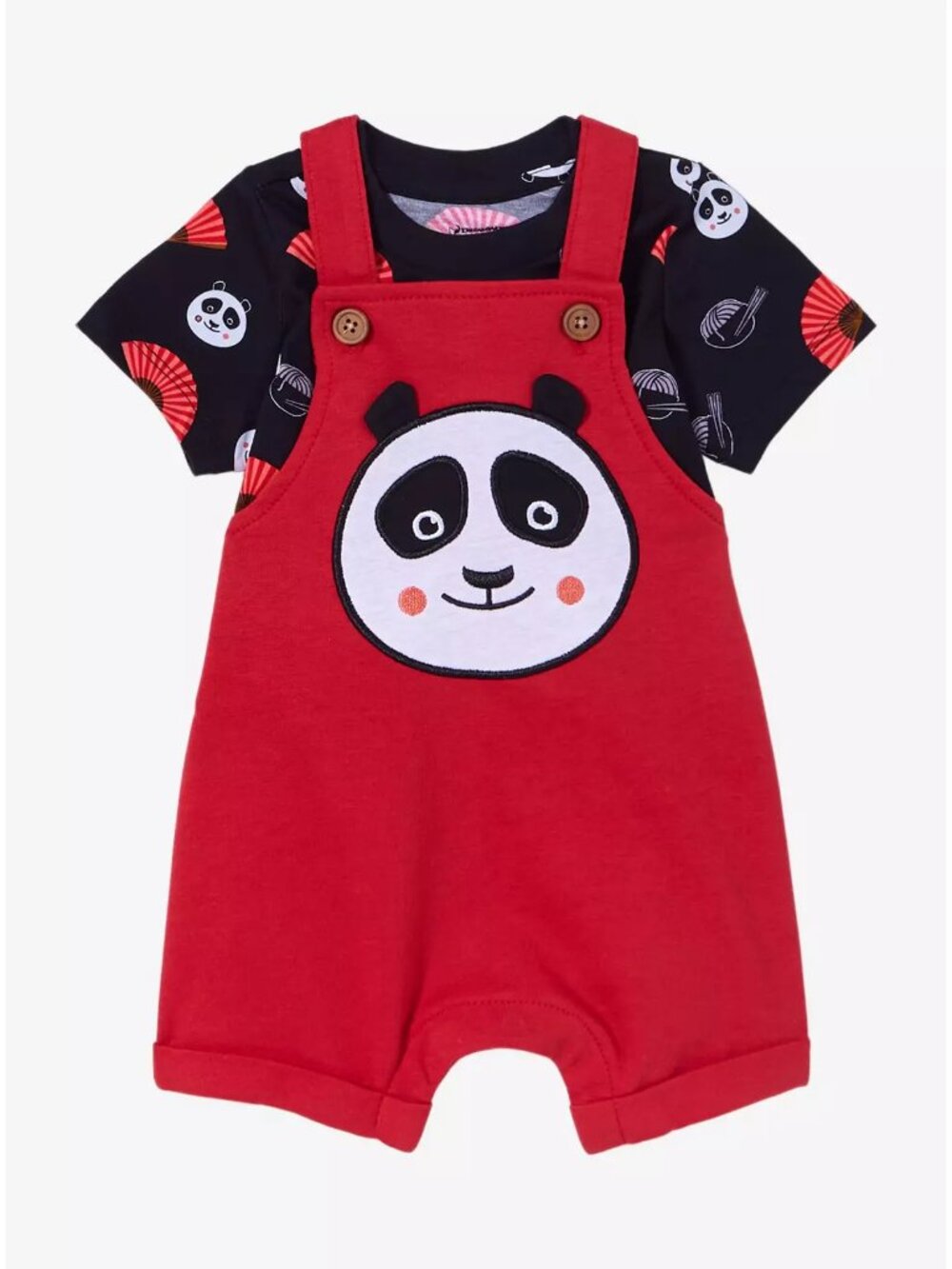 NWT BoxLunch Dreamworks Kung Fu Panda Tee and Overall Set Size 18M